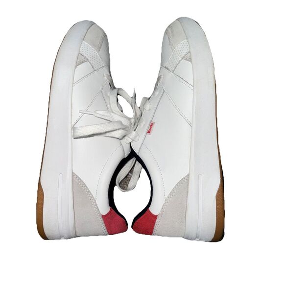 Keds The Court Leather Low Top Lace Pickleball Tennis Sneakers White 9.5 - Picture 4 of 6